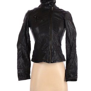 All Saints Leather Jacket  Black Sz 4